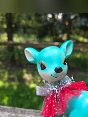 Vintage Inspired Glass Deer 6" Excellent